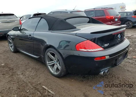 2007 BMW M6 z USA, uszkodzony, nr VIN WBSEK93577CS32284